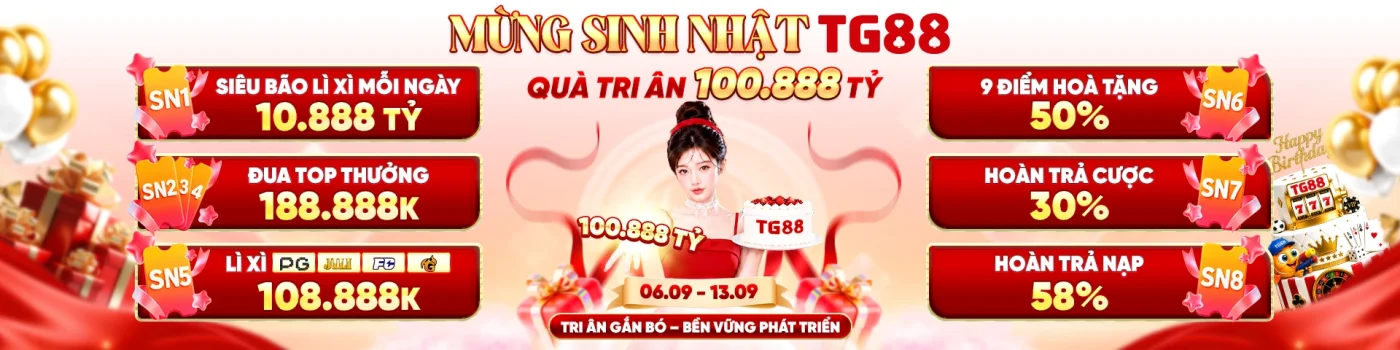 banner sinh nhật tg88