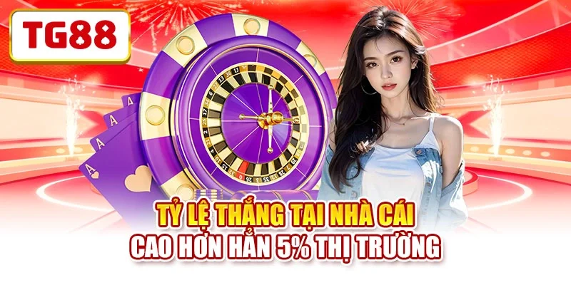 Tỷ lệ thắng tại nhà cái cao hơn hẳn 5% thị trường Tỷ lệ thắng tại nhà cái cao hơn hẳn 5% thị trường